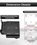 ATV Winch Mounting Bracket With Four Seven Eighths Inch Roller Fairlead Cable Guide dimensions and mounting patterns