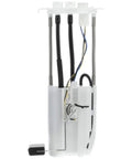 Hardened Fuel Pump Module Assembly Designed For Rock Solid Daily Drive Performance With Spot On Gas Level Readings and Clean Electrical Draw. Side view showing connectors and hoses.