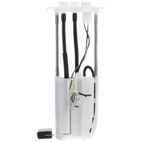 Hardened Fuel Pump Module Assembly Designed For Rock Solid Daily Drive Performance With Spot On Gas Level Readings and Clean Electrical Draw. Side view showing connectors and hoses.