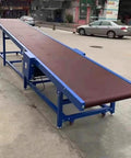 Beefed Up Heavy Duty PVC Conveyor Belt Replacement For Commercial Packaging 1.6 By 98.4 Ft Workhorse Belt on blue frame