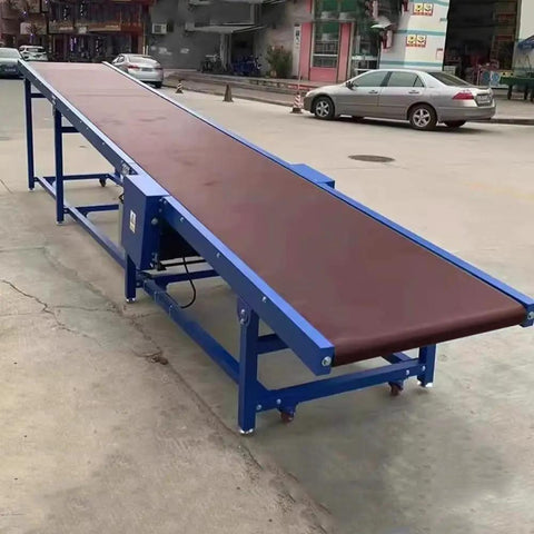 Beefed Up Heavy Duty PVC Conveyor Belt Replacement For Commercial Packaging 1.6 By 98.4 Ft Workhorse Belt on blue frame