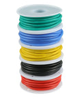 16 AWG Flexible Silicone Wire Hookup Kit With Heat Shrink Tubing Multicolor 13.12 Ft Per Color spools stacked