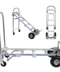 Lightweight Cargo Trolley With Rust Proof Build Wear Resistant Cart in two-wheel and four-wheel platform modes for warehouse use