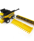 One Sixty Fourth Scale Farm Combine With Corn And Grain Headers Die Cast And Plastic Construction For Collectors