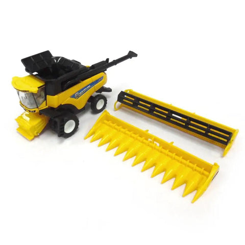 One Sixty Fourth Scale Farm Combine With Corn And Grain Headers Die Cast And Plastic Construction For Collectors