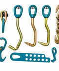 Set 20 Heavy Duty Auto Body Frame Machine Sheet Metal Hook And Tool Plate Clamp Kit For Frame Repair And Pulling With Pro Grade Multi Hole Pull Plate And Clamps
