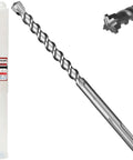 Keewaki SDS Max cross-tip rotary hammer drill bit, 3/4 in x 13 in, extended 340 mm length, carbide head.