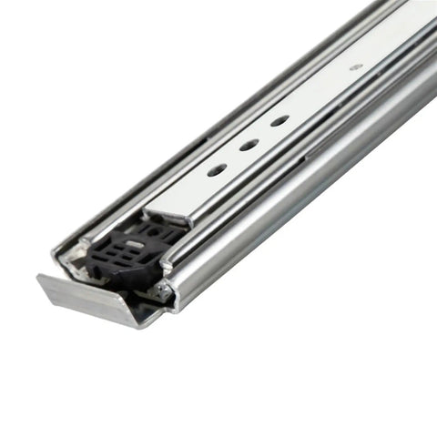 Heavy Duty Full Extension Ball Bearing Drawer Slides With Smooth Glide Soft Close Design quality side mounted steel tracks close up