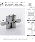 180 Degree Concealed Hinge For Folding Doors And Screens Beefy Heavy Duty Hidden Door Hardware With Zinc Alloy Body And Stainless Steel Bearings Number 2 Hinge Ideal For Glass Doors And Invisible Panels
