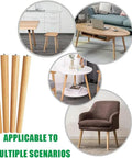 Beech Wood Table Legs Set Of 4 12 Inch 16 Inch 18 Inch Tapered Round Replacement Feet For multiple furniture DIY uses