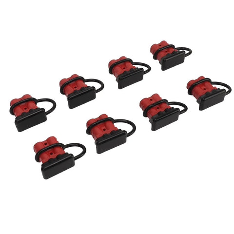 Fauitay 50A Quick Battery Connector Plug Kit with Rubber Sleeve For High Conductivity Wiring In RV Tractor Solar Systems Up To 36V Heavy Duty Power Link, 8 plugs