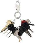 16 Keys Heavy Equipment Ignition Key Set With Blanks And Keychain, Custom Cut For Heavy Machinery, showing various keys.