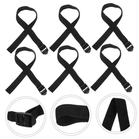 Ten Piece Adjustable Lawn Aerator Shoes Straps Kit With Durable Nylon Garden Spikes Featuring Black Nylon Straps