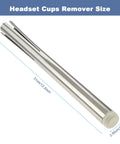 Heavy Duty Bike Headset Cup Remover Tool For 1-1/8, 1-1/4 And 1-1/2 Inch Bearings, stainless steel, rubber tip, 31cm length