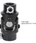 Heavy Duty 3/4 Inch Double D Steering Shaft U Joint Kit Featuring 36 Spline Weld On Ends showcasing total length of 3-1/4 inches.