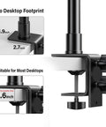 Two Pack Desk Mount Stands For DSLR Cameras And Lights With One Quarter Inch Ball Head And Cold Shoe Adapter adjustable clamp