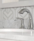 Weller 8 Inch Widespread Bathroom Faucet With Three Hole Setup Dual Handles Dope Chrome Finish