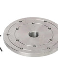 6 Inch Wood Lathe Steel Faceplate With 1X8 Tpi Spindle Thread rugged alloy faceplate with mounting holes and hex key.