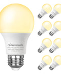 8 Pack A19 LED Light Bulbs 760 Lumens 3000K Warm White Energy Saving E26 60 Watt Replacement Non Dimmable UL Listed