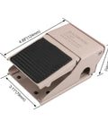 Pneumatic Foot Pedal Valve FV-420 Momentary 4 Way 2 Position One Quarter Inch PT Threaded Nonslip Rubber Foot Switch dimensions