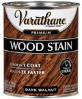 Rich Dark Walnut Wood Stain One Quart Heavy Duty Formula for furniture and decks in a can with dark walnut color.