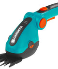 Cordless Hedge Trimmer And Grass Shears For Easy Lawn Edges And Shrubs Battery Powered Handheld Electric Garden Tool, blue handle