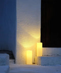 Huge Outdoor Flameless LED Pillar Candles 4X10 Inches IP44 Waterproof With Remote And Timer Dope Patio Glow illuminating steps
