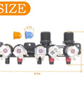 Top Notch OEM Water Inlet Valve Replacement For LG And Kenmore Washers with dimensions and components visible