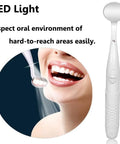 Dental Mirror With LED Light For Easy Teeth Inspection, Anti Fog Mouth Mirror For Home Dental Care, Comfortable Poly Handle shown.