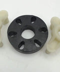 Beefy Direct Drive Washer Motor Coupling Replacement For Top Load Washers All Plastic No Metal Insert Durable Coupler, shown with inserts
