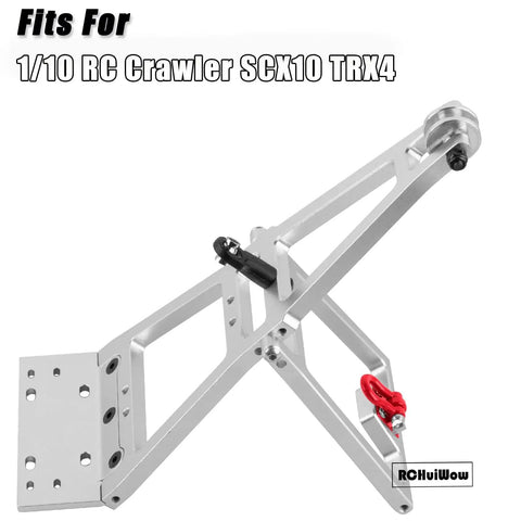 Heavy Duty RC Winch Dual Stent Rescue Set Tow Crane Arm Wrecker Kit for One Tenth Scale RC Crawlers SCX10 TRX4 Capra LCG