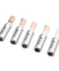 Heavy Duty Copper Aluminum Terminal Block 5 Pack Secure Screw Lock Wiring Connector For Electric Meter Boxes Low Heat Safe Power Transmission Straight Up No Fuss Install Real Deal Quality - Close-up view of terminal blocks.
