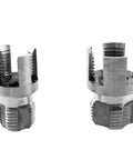 TAODAN 2-Piece Universal Electric Pipe Threader Kit For 1/2 And 3/4 Inch PVC Pipes Carbon Steel Cutter with two detachable threading blades.