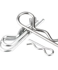 Cotter Pins Assortment Kit For Machinery And Tractors, heavy-duty spring clip retainer pins, easy install fasteners in silver metal