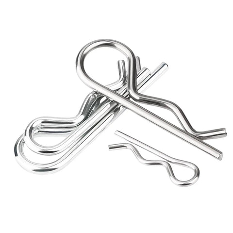 100Pcs Spring Cotter Pins Fastener Assortment Kit Must Have Pro Grade Heavy Duty Durable Galvanized Carbon Steel Hairpin Clips For Machinery Tractors Farm Equipment Engines Trucks And Garden Tools Secure Locking Pins, galvanized cotter pins