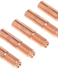 Top Shelf Mig Welder Contact Tips 023 Inch Copper Bore Pack Of Five Fits Miller Millermatic And Hobart Handler Ironman showing five copper tips.