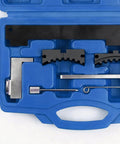 Car Timing Tool Kit For Camshaft Tensioning And Locking Alignment Belt Set Engine Timing Accessories For 16V 1.4 1.6 1.8 Engines Beefed Up Carbon Steel Construction Automotive Camshaft Holder Tool Blue in blue case showing tools inside