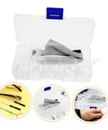 Glasses Repair Kit With Screws Nose Pads And Precision Screwdriver Tools For Quick Eyeglass Fixes At Home displayed in case.