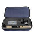 Voyager Spinning Freshwater Travel Kit with Six Foot Graphite Rod in open compact nylon carry bag with foam insert