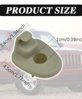 Two Pack Inner Sun Visor Clips Replacement Retainer For Most Cars shown with dimensions in front of jeep