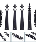 Top Shelf Garage Door Hardware Kit With Heavy Duty Handles And Smart Hinges For Dead Smooth Silent Operation And Rock Solid Steel Build That Works Flawlessly With Any Door Frame Style, black decorative handles and hinges.