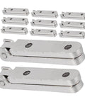 Image showing 12 Pcs Zinc Alloy Jewelry Box Hinges 30x30x6mm Miniature 90 Degree Small Decorative Hinges for cabinets and DIY projects.