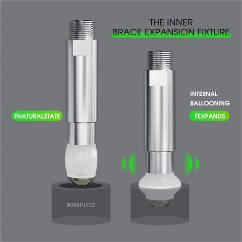 Robotic Mini Cylinder Gripper With Silicone Expansion Fixture And Cylindrical Inner Bracket For Pneumatic Automation illustration