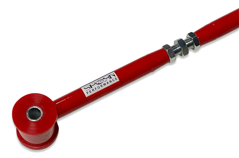 Adjustable Rear Panhard Track Bar With Polyurethane Bushings For 2002 2009 GM Trailblazer Envoy SSR Bravada Lifted Or Lowered Ride Height Easy Bolt In Installation Red, red steel bar with poly bushings