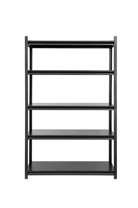 Heavy Duty 48 Inch Wide Garage Shelving Unit With 5 Tiers, Sturdy Metal Storage Shelves For Tools And Gear, Extra Large Steel Rack System For Easy Organization And Durable Garage Setup, front view