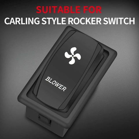 One Slot Rocker Switch Panel Housing Holder Black Plastic Ride Ready Single Mount with Blower Symbol for Vehicles