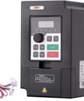 Beefed Up 1.5KW VFD Motor Speed Controller For CNC Spindle Inverter 3 Phase Converter 220V 0 To 2000 Hz shown with red cable