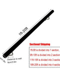Knockout Modern Black Handrail Kit With Hella Non Slip Grip, Heavy Duty Wall Mounted Stair Grab Bar dimensions and shipping info