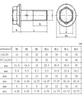 Heavy Duty Hex Flange Bolt Screws dimensions and specifications chart, Ironclad Grade 10.9 Fasteners With No Drama Installation.