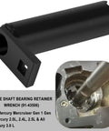 Pro Grade Marine Drive Shaft Bearing Retainer Wrench Tool For Mercury Outboard Gearcases And MerCruiser Alpha One Stern Drives Gen I II Removal And Installation showing close-up of use.